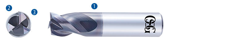 Anti-Vibration Carbide End Mill Compatible with Sliding Head Lathes Features