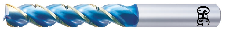 非鉄用DLCコート3枚刃超硬エンドミルロング形チップブレーカタイプAE-TL-N